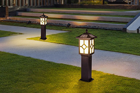 What is appropriate installation distance for LED solar lawn light ?