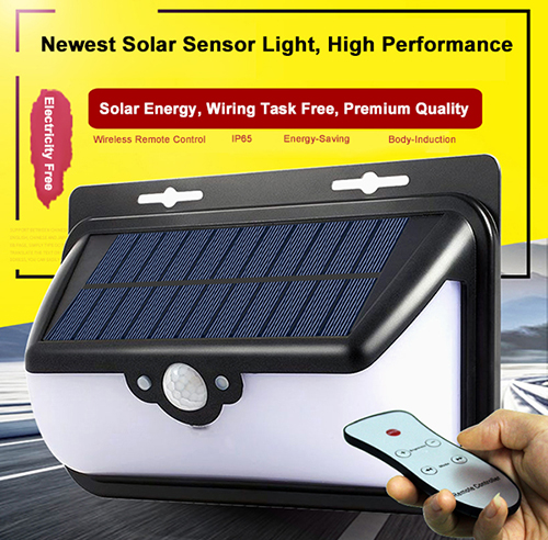 motion sensor outdoor solar wall light