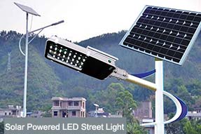 Why has increasing traditional LED street light been replaced by solar powered LED street light ?