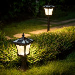 solar powered LED lawn light