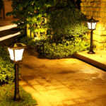 solar powered LED lawn light