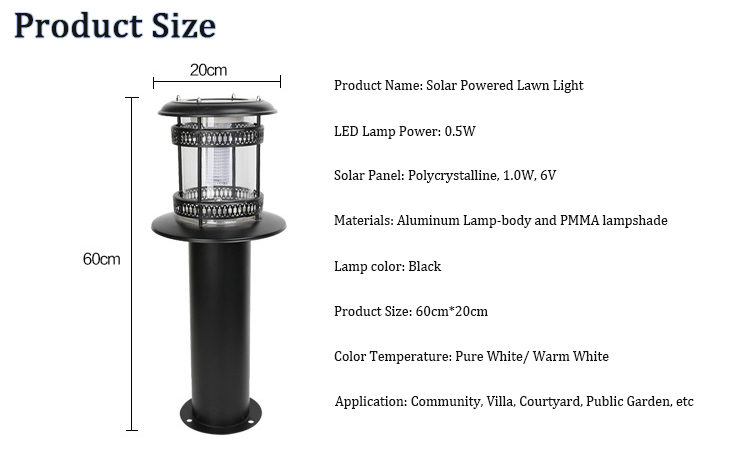 solar powered lawn light