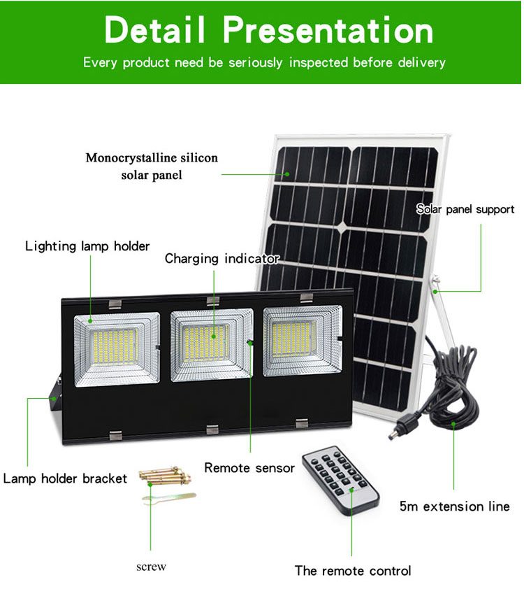 Solar Panel Flood Light